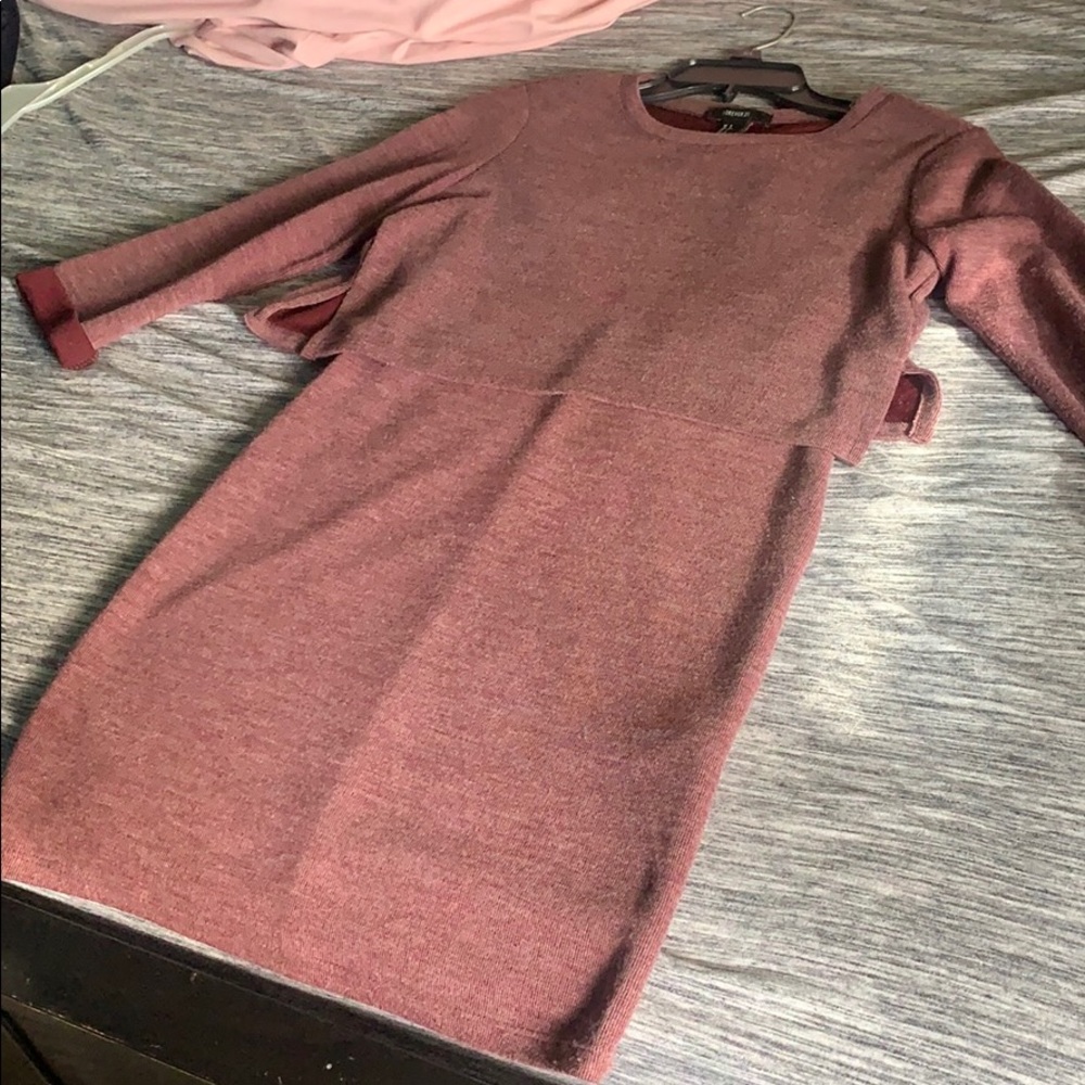 3/4 sleeve mini dress